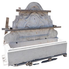 Used Large Wall Fountain with Cartouche Decor, 21st Century