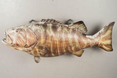 Vintage 7' Long Advertising Hanging Fish Sculpture