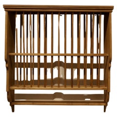 Vintage Large Wall Hanging Pine Plate Rack This Useful Piece Hangs on the Wall