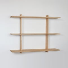 Grande étagère murale suspendue en érable massif d'Elliott Marks