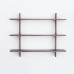 Large Wall Hanging Shelving Unit in Solid Walnut by Elliott Marks