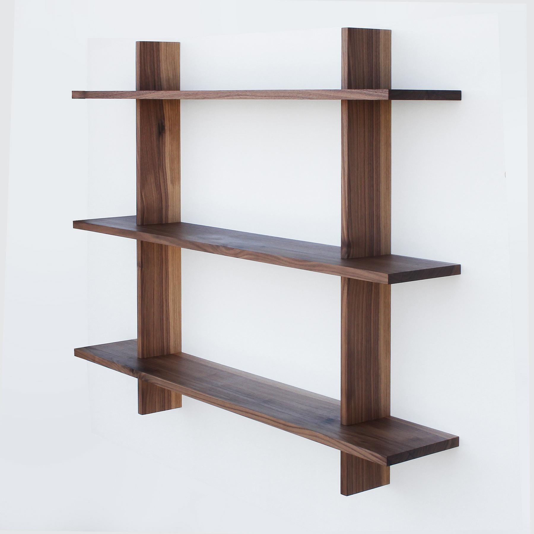Large Wall Hanging Shelving Unit in Solid Walnut by Elliott Marks In condizioni Nuovo in vendita a Los Angeles, CA