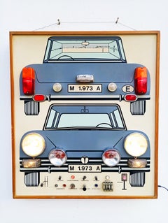 Large Wall Lamp Decoration, Driving School, 1970s