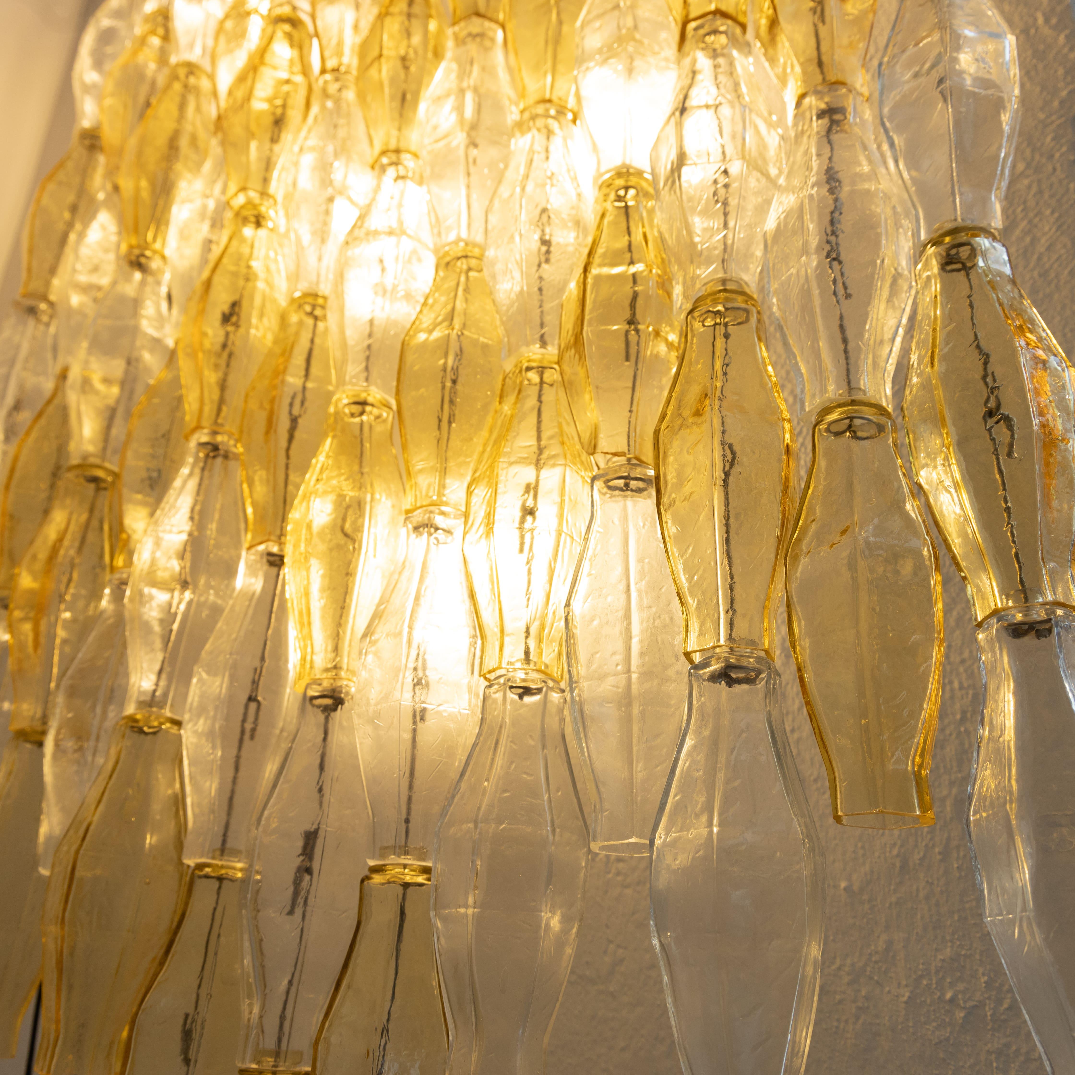 Large Wall Lamp Poliedri Murano Glass 1950 circa en vente 1
