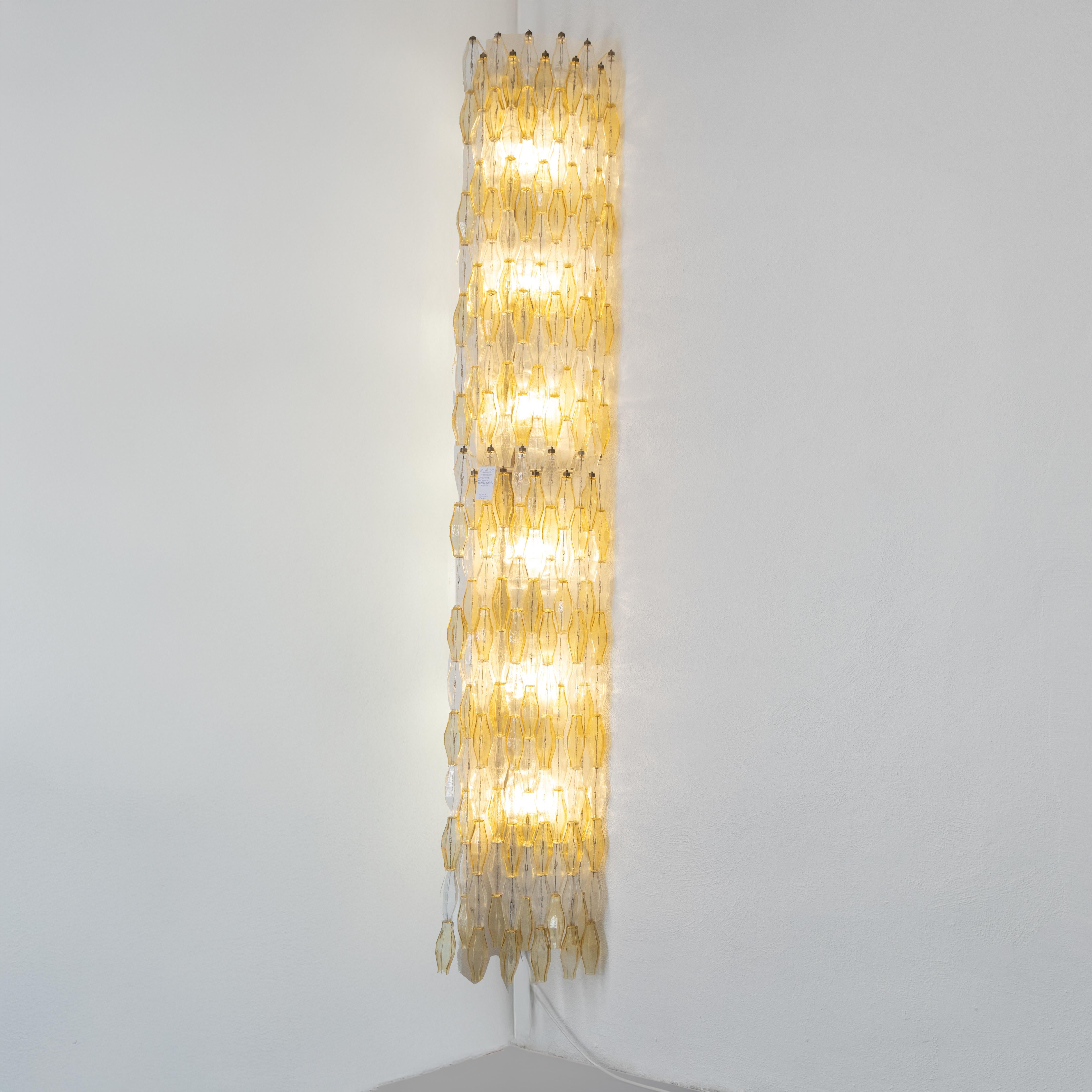 Mid-Century Modern Large wall lamp Poliedri Murano glass, composition of a set of 2 For Sale