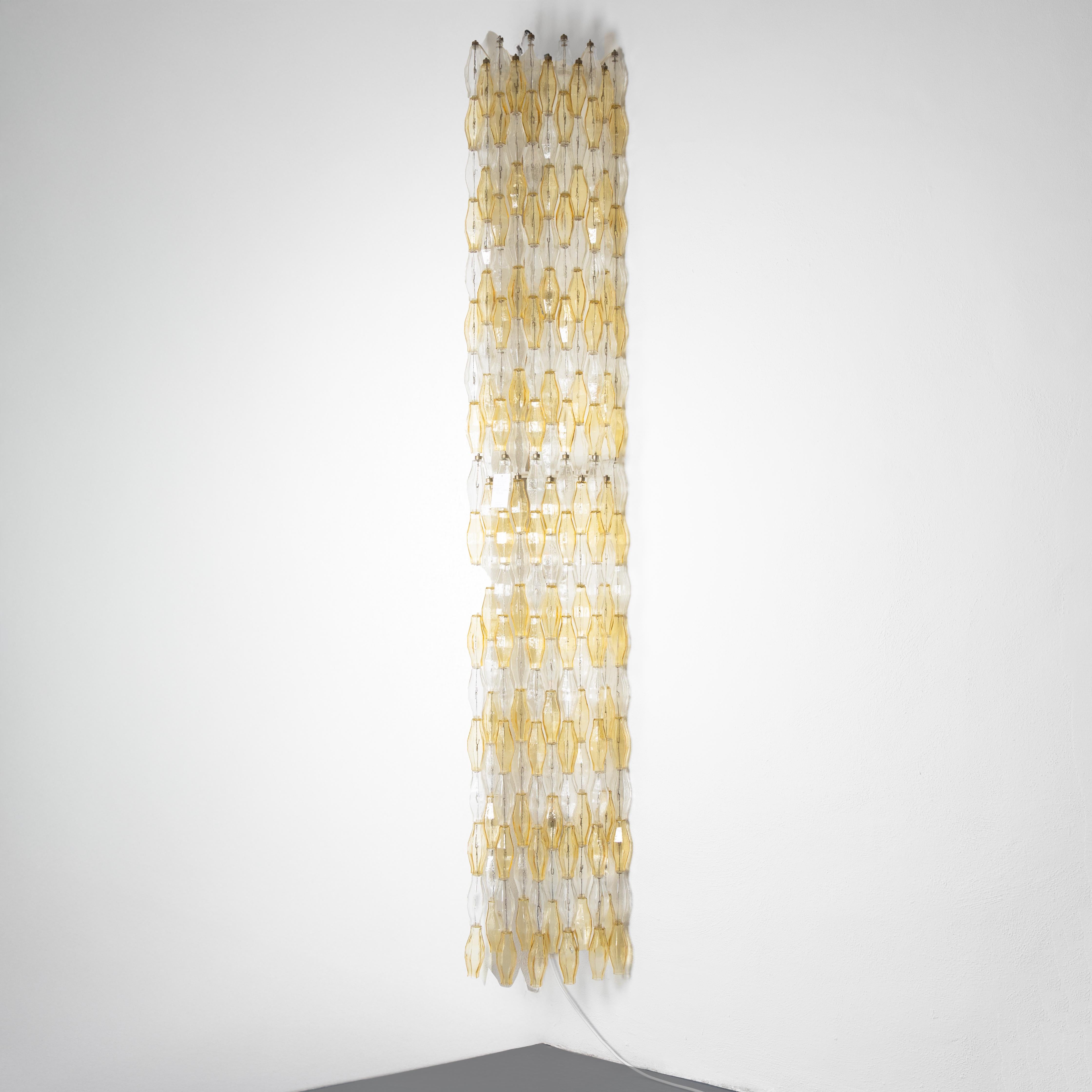 Italian Large wall lamp Poliedri Murano glass, composition of a set of 2 For Sale