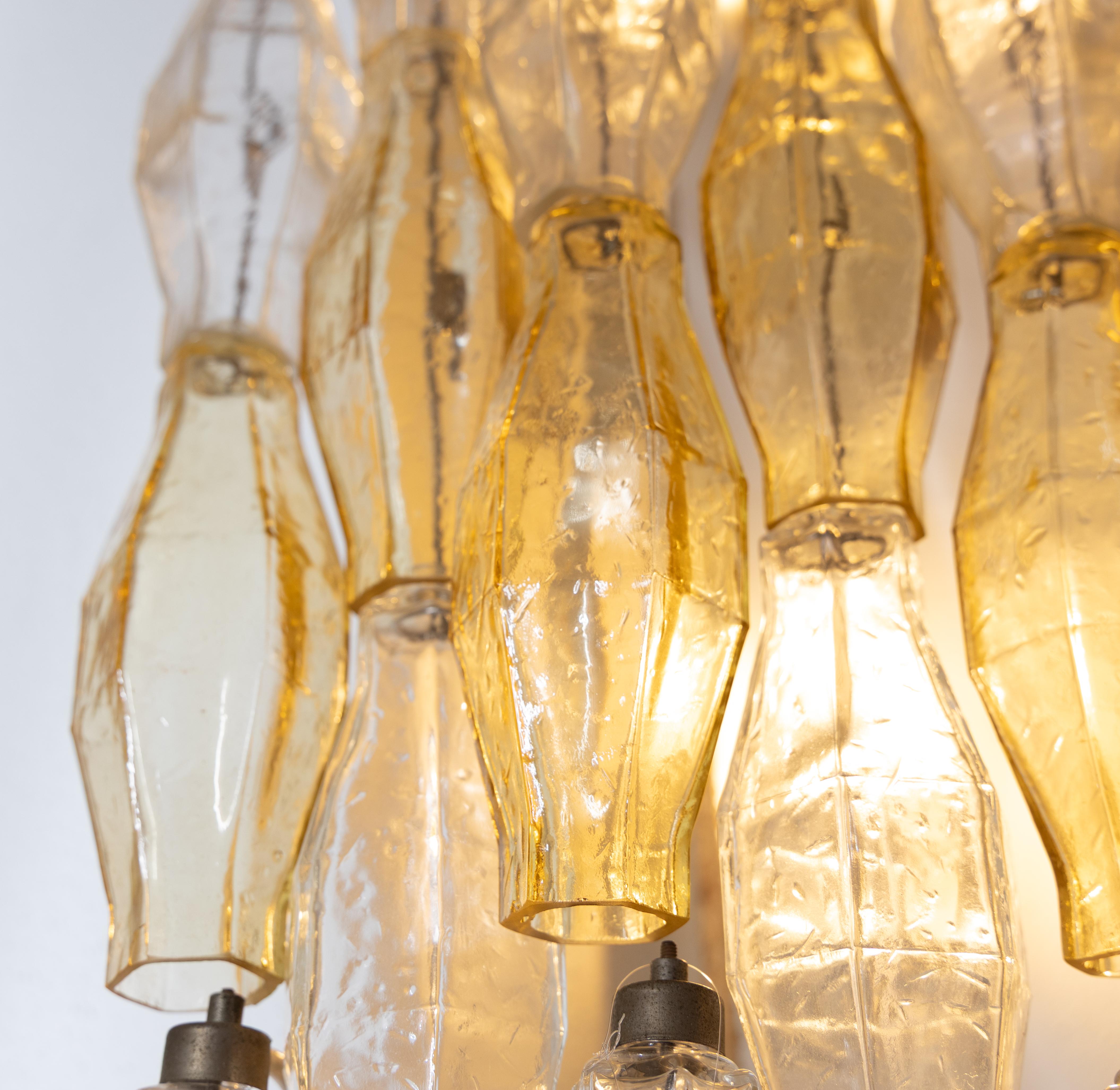 Large wall lamp Poliedri Murano glass, composition of a set of 2 For Sale 1