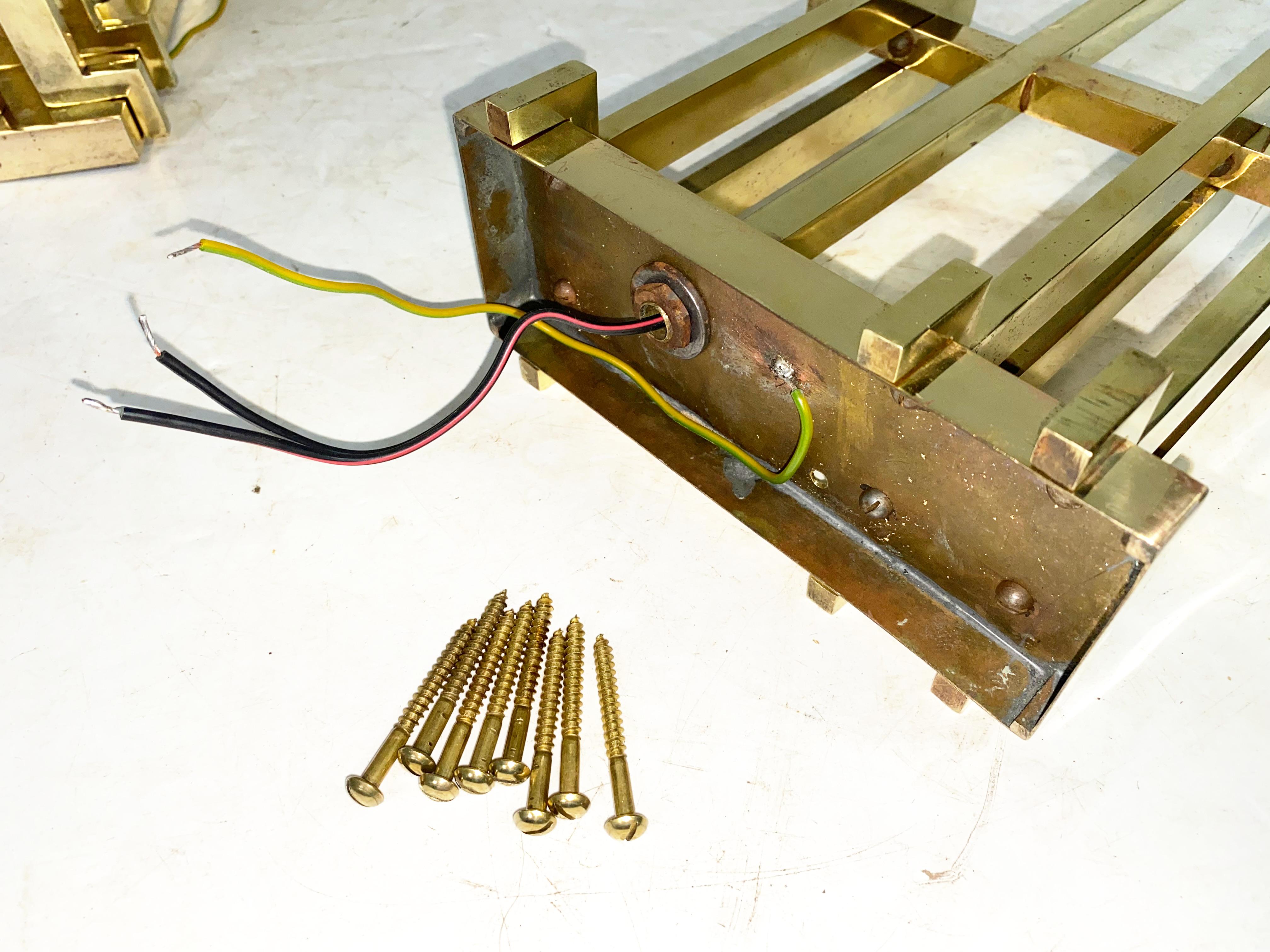 Apliques grandes, art nouveau geométrico, 1915ca en venta 5