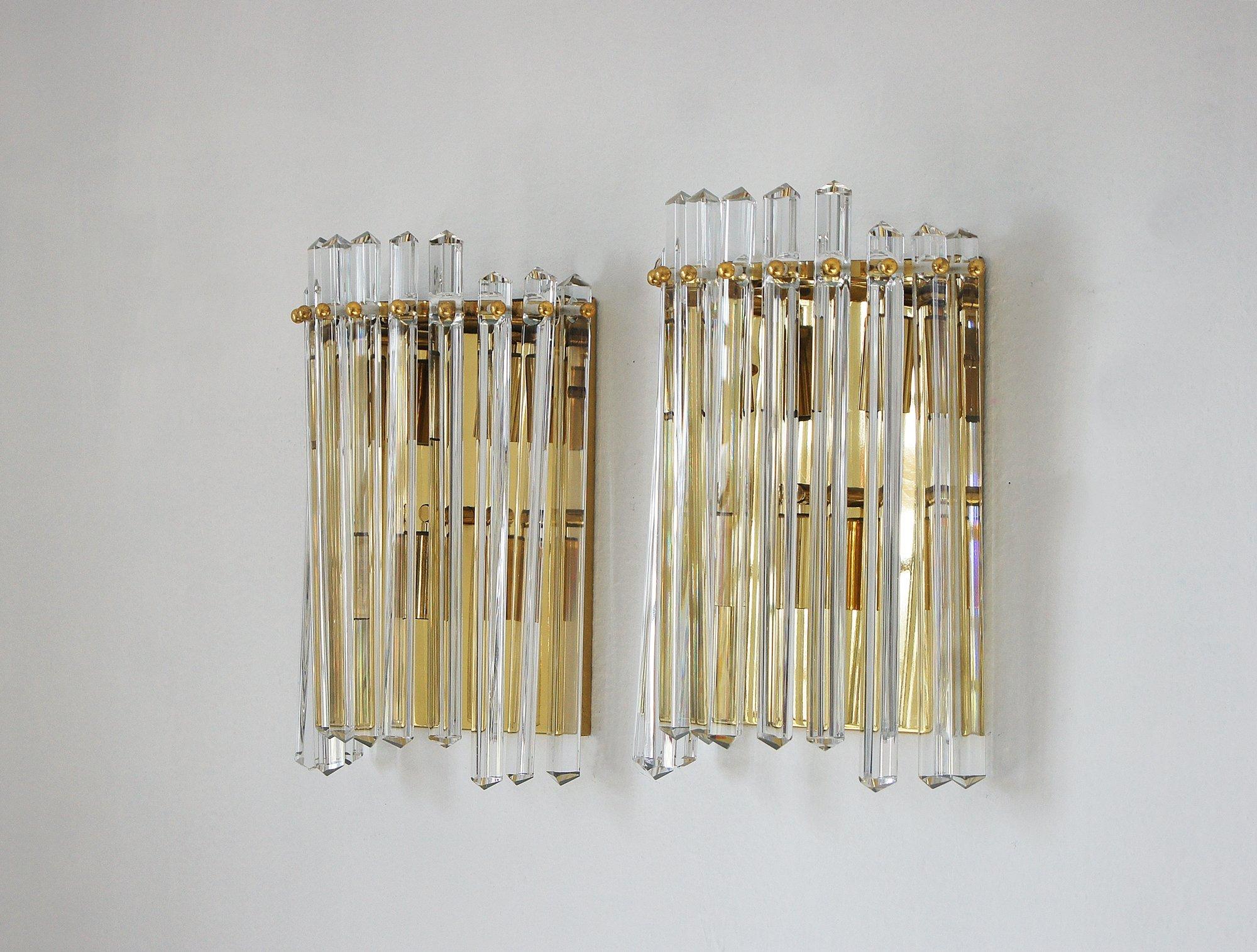 Große Wandlampen im Stil von Paolo Venini, Italien, 2er-Set (Moderne der Mitte des Jahrhunderts) im Angebot