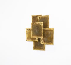 Grande lampada da parete in ottone di Svend Aage Holm Sørensen, Danimarca, anni '70