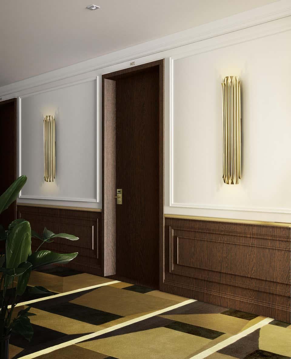 Large Wall Light in Brass with Brushed Nickel Finish For Sale 2