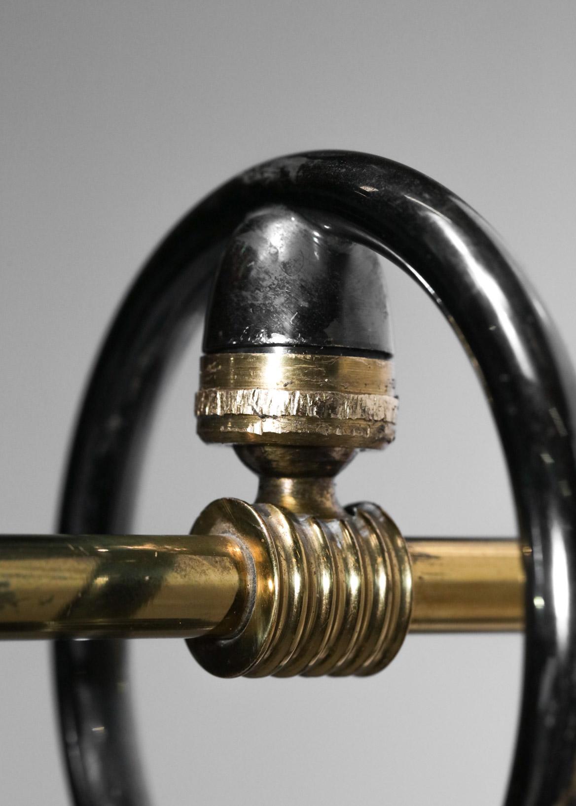 Large Wall Light Maison Arlus 60's Vintage Pendulum Brass Swing E233 11
