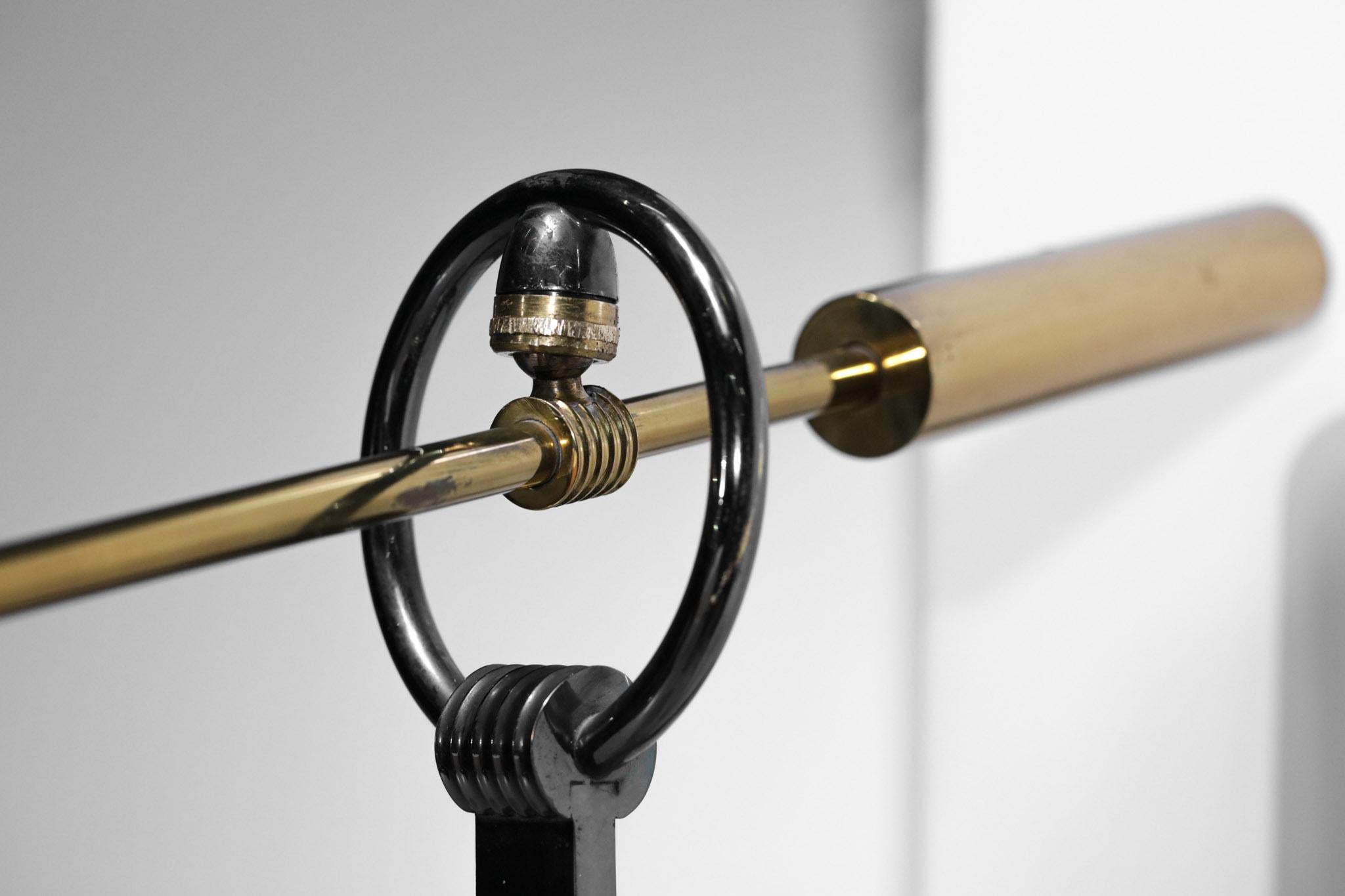 Mid-20th Century Large Wall Light Maison Arlus 60's Vintage Pendulum Brass Swing E233