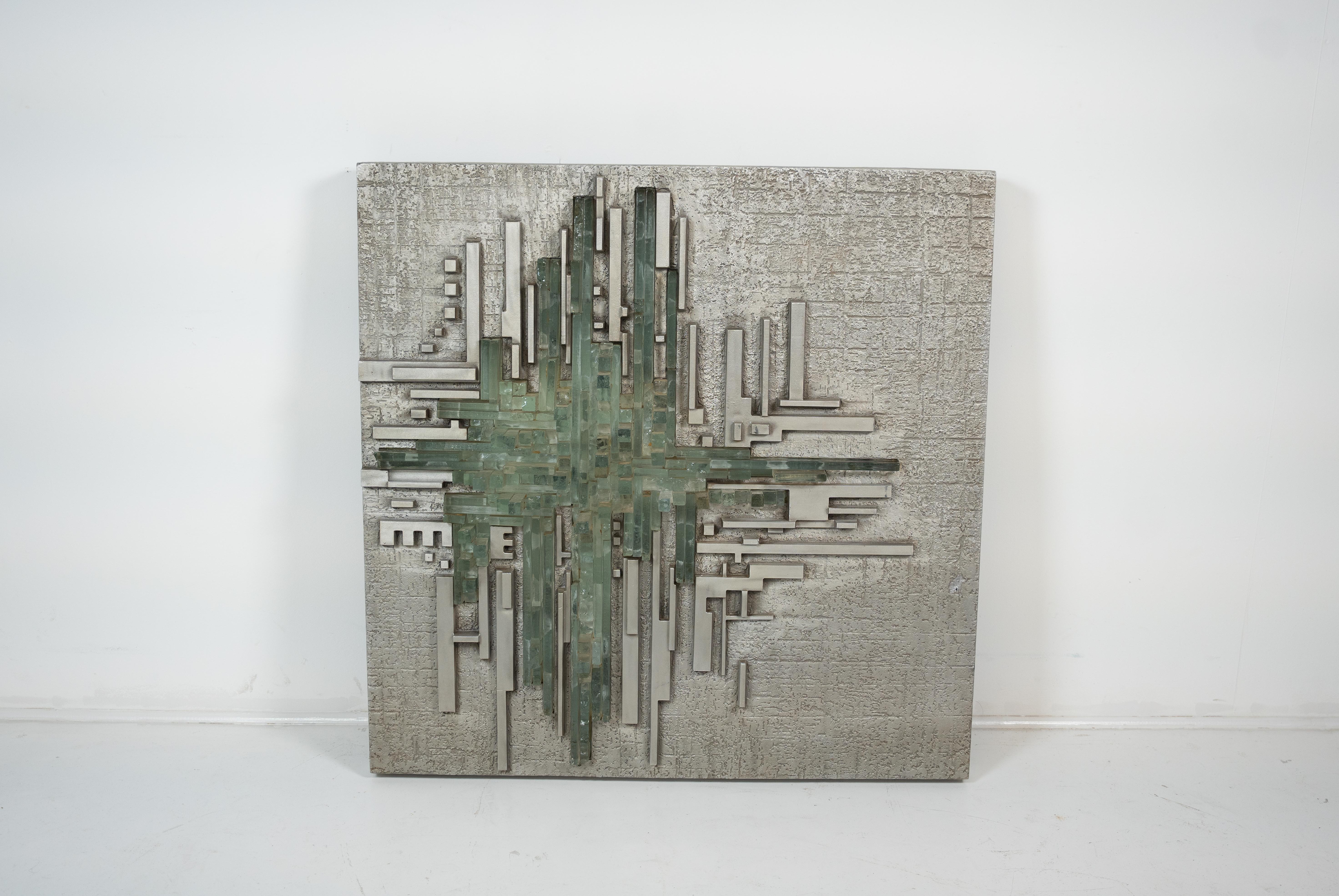 Grande applique da parete Rottura Spaziale di Akikaze per Poliarte, Italia, anni '70 In condizioni buone in vendita a Brussels, BE