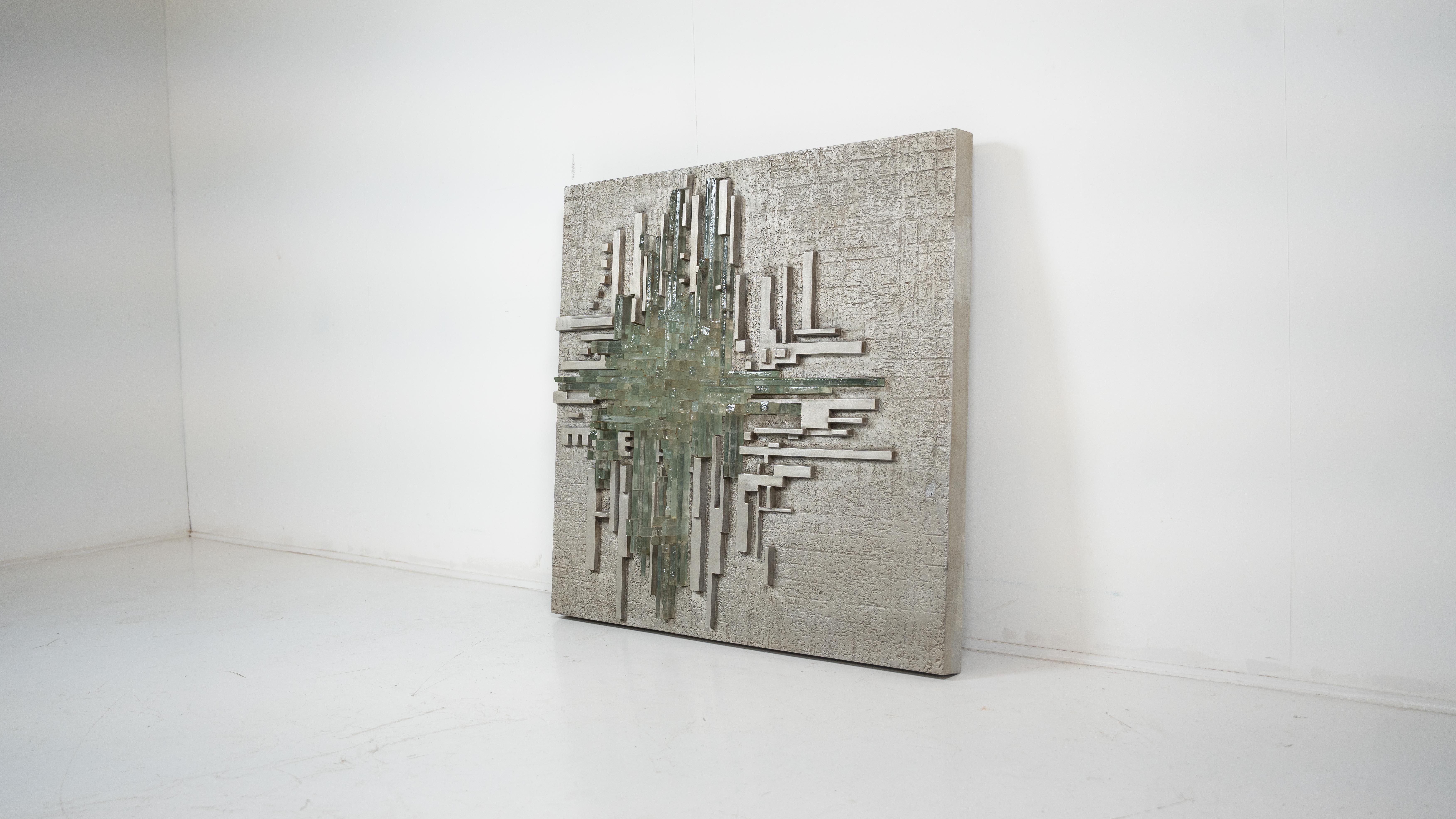 Fine XX secolo Grande applique da parete Rottura Spaziale di Akikaze per Poliarte, Italia, anni '70 in vendita