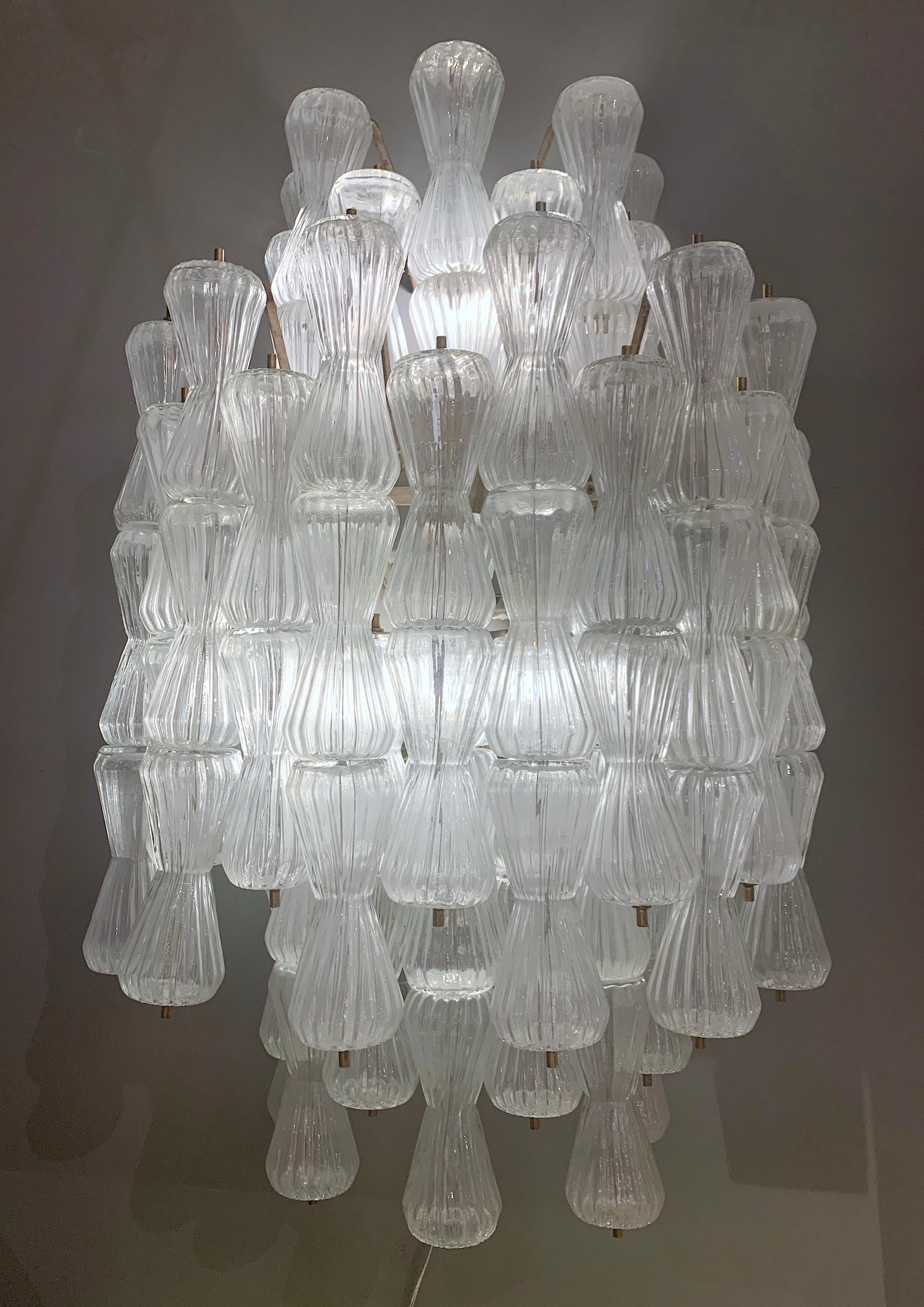 Large Wall Light, Venini, Italy, circa 1950 In Good Condition For Sale In New York, NY