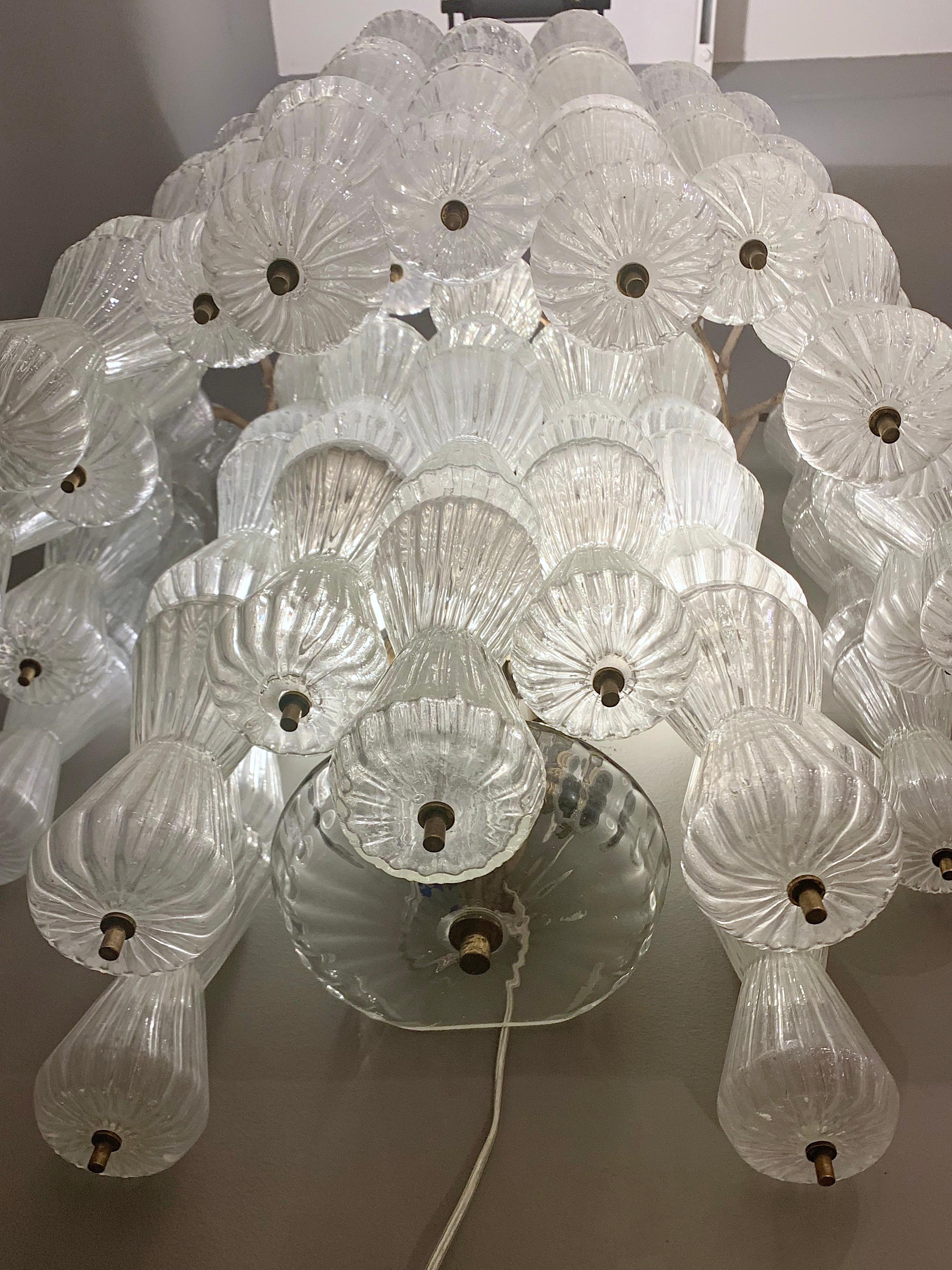 Mid-20th Century Large Wall Light, Venini, Italy, circa 1950 For Sale