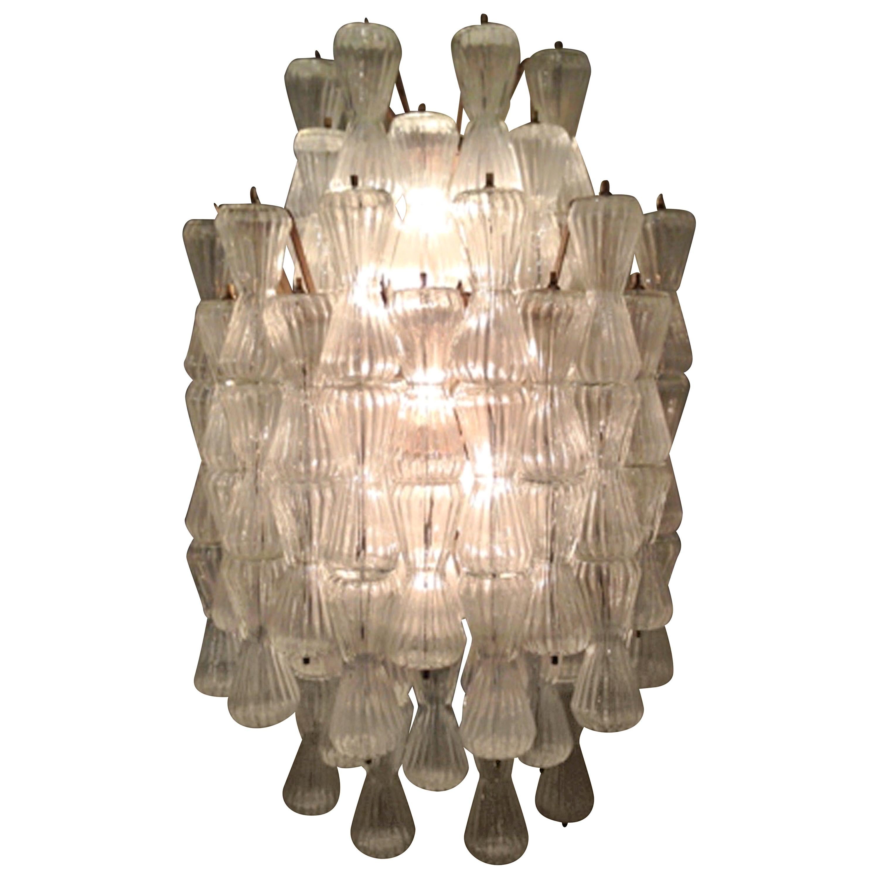 Large Wall Light, Venini, Italy, circa 1950 For Sale