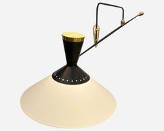 Large wall light with counterweight, Maison Arlus, Paris, France, circa 1950