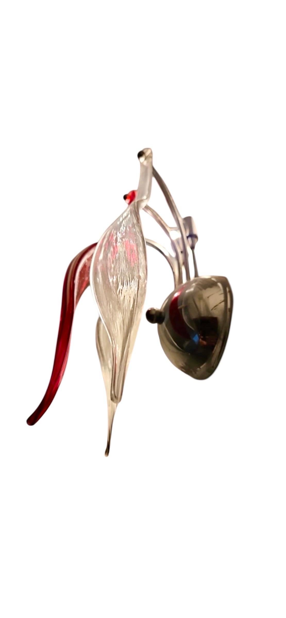 Italiano Large wall lighting Murano glass leave , Italy 2000 in vendita
