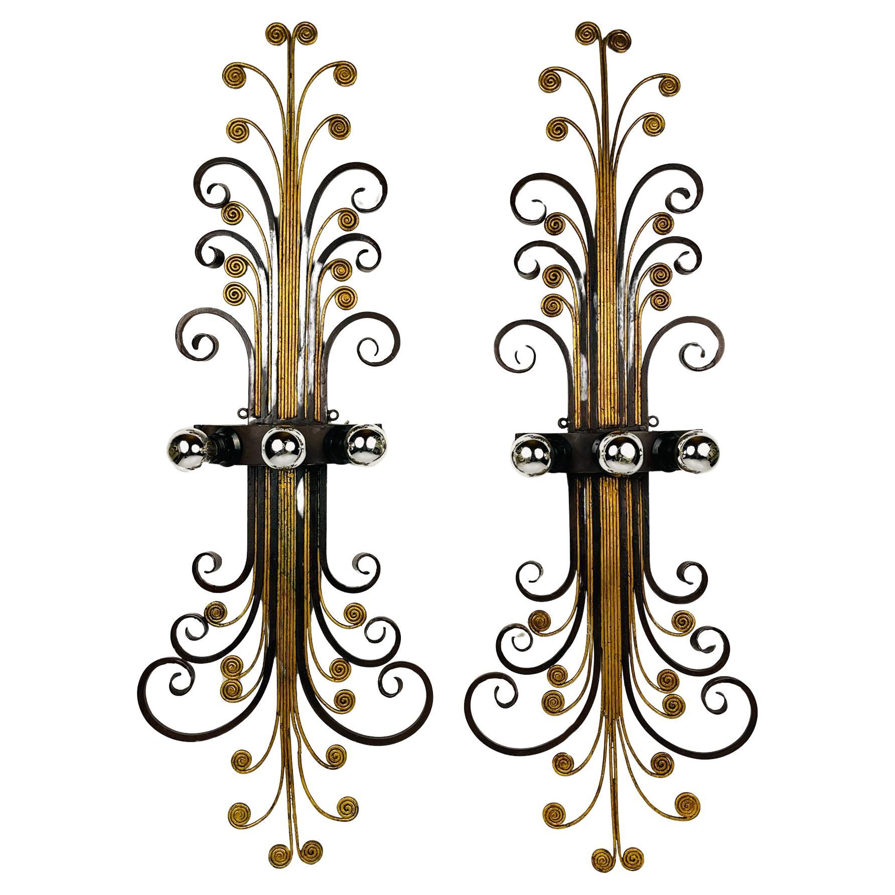 Large Wall Lights by Banci Firenze, Italy, 1960s, Set of 2 For Sale