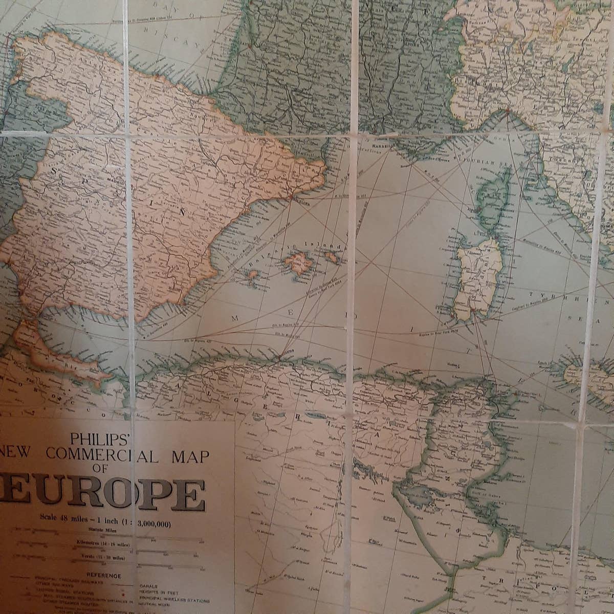 Large Wall Map of Europe by George Philip & Son, circa 1920