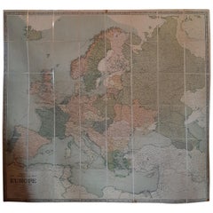 Antique Large Wall Map of Europe by George Philip & Son, circa 1920