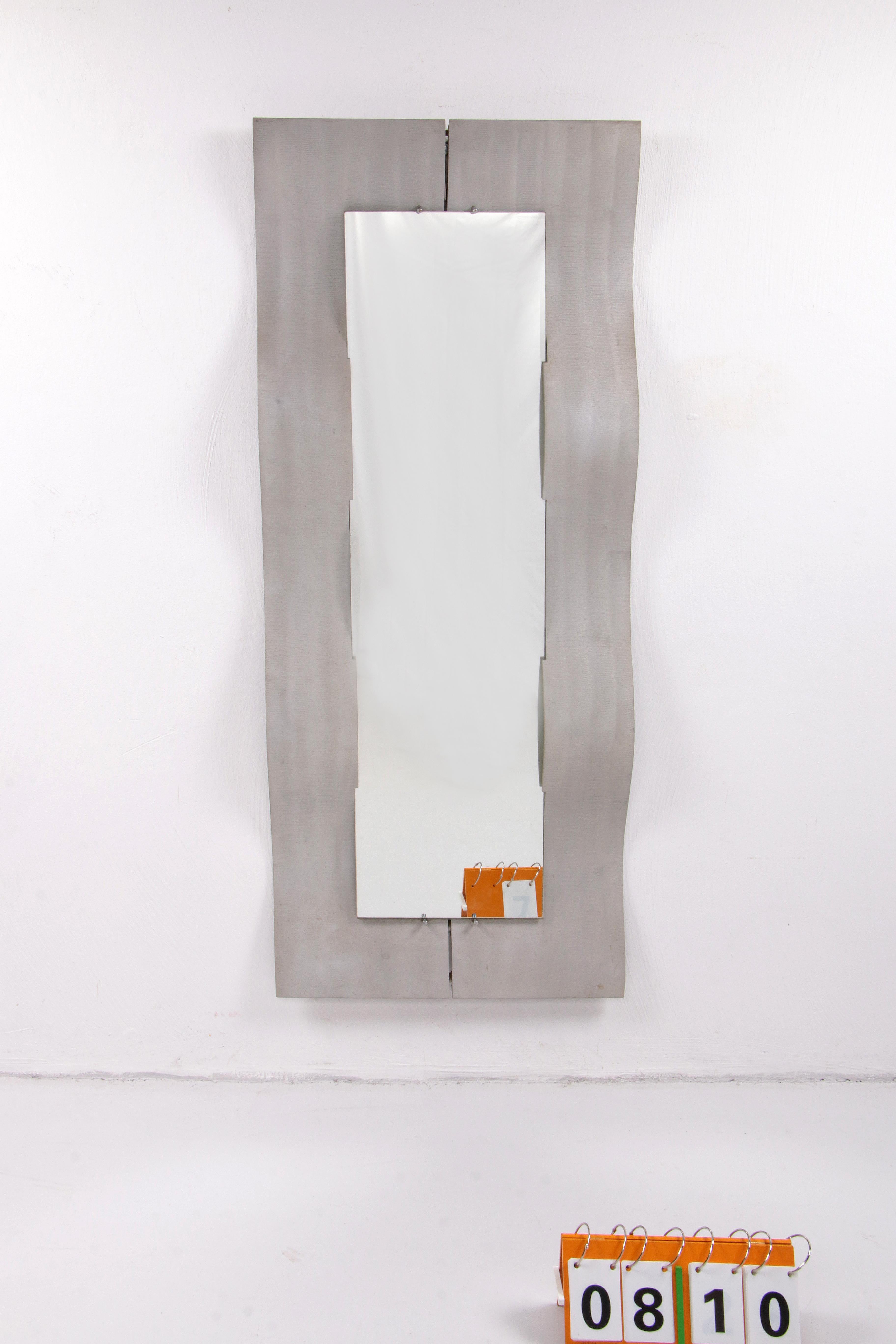 Large wall mirror design by Lorenzo Burchiellaro 1970, Italy For Sale 6