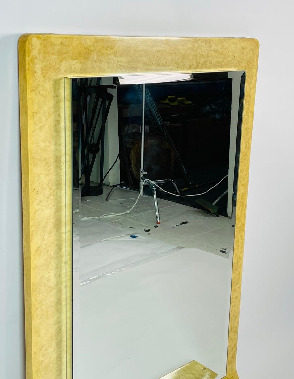 Large Wall Mirror in the Style of Karl Springer For Sale 4