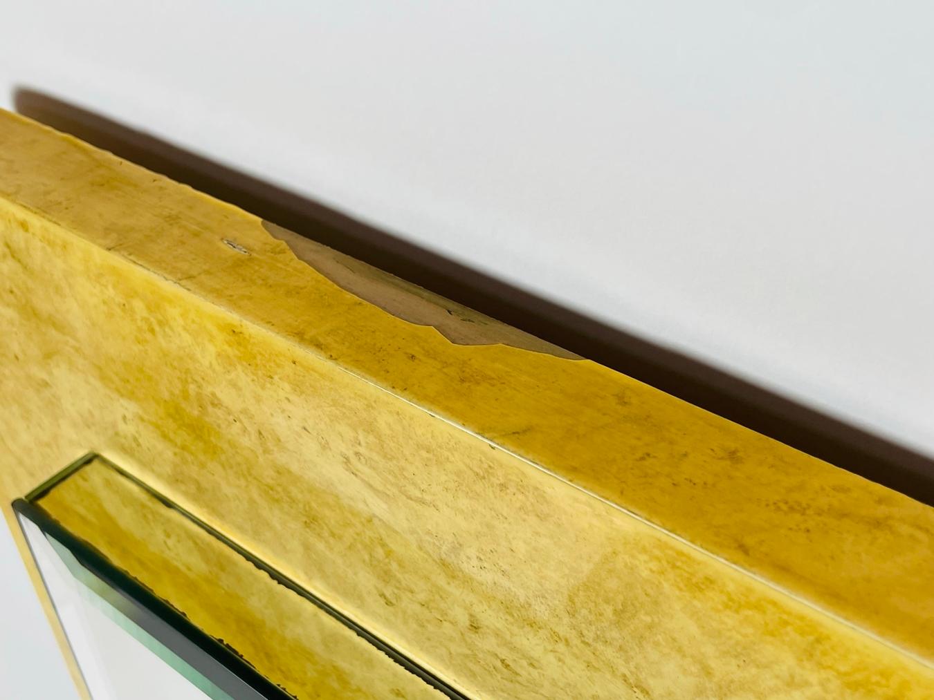 Grand miroir mural dans le style de Karl Springer en vente 6