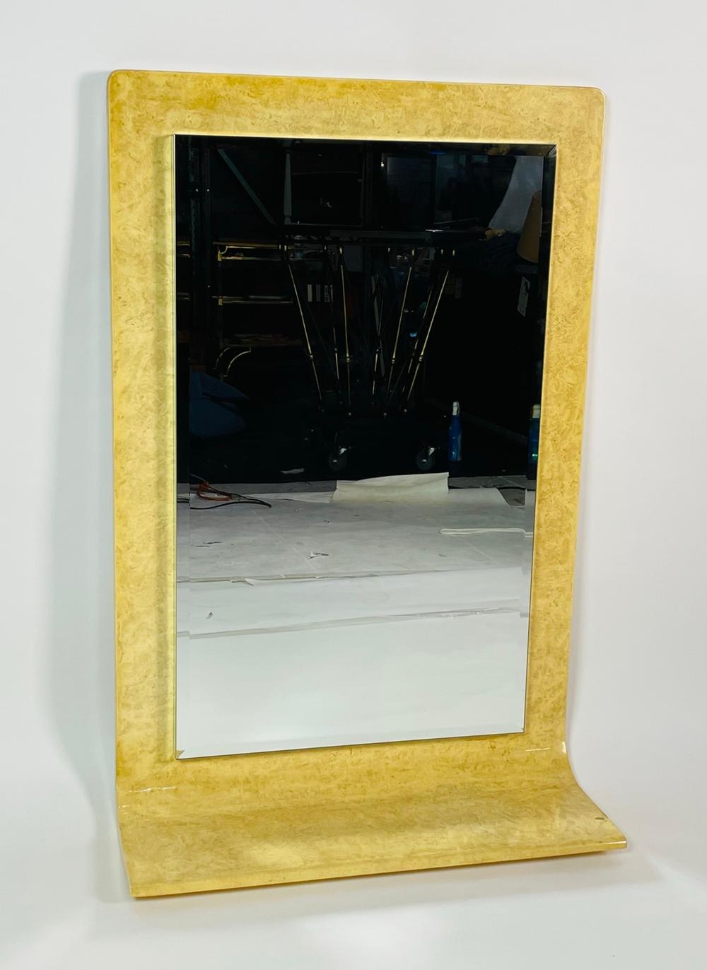 American Large Wall Mirror in the Style of Karl Springer For Sale