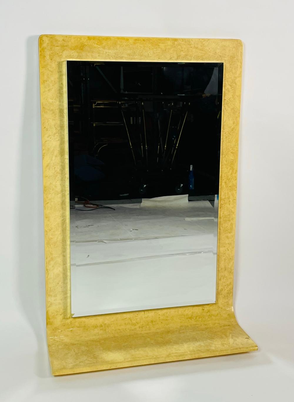 Large Wall Mirror in the Style of Karl Springer In Good Condition For Sale In Los Angeles, CA