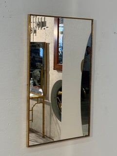 Large Wall Mirror with Beaded Gilt Frame, Italy 1950s