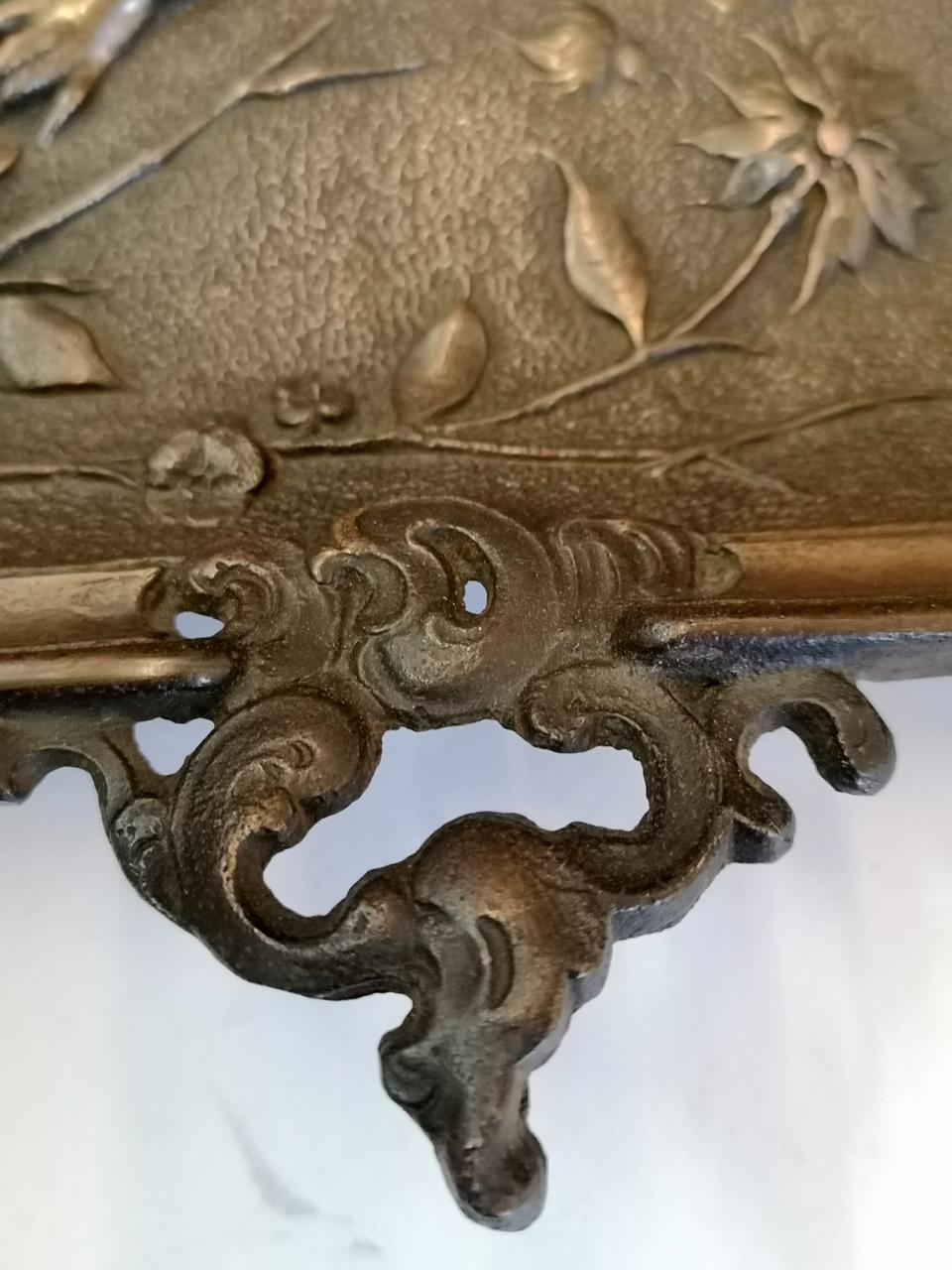 Large Wall Mounted Cast Iron Baroque Decoration, 1890s 6