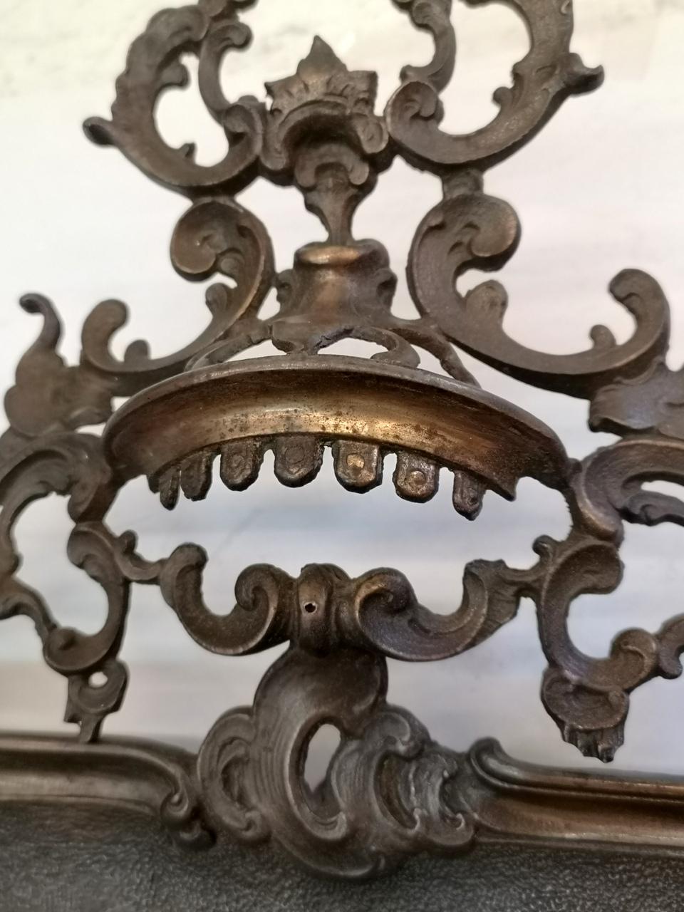 Large Wall Mounted Cast Iron Baroque Decoration, 1890s 8