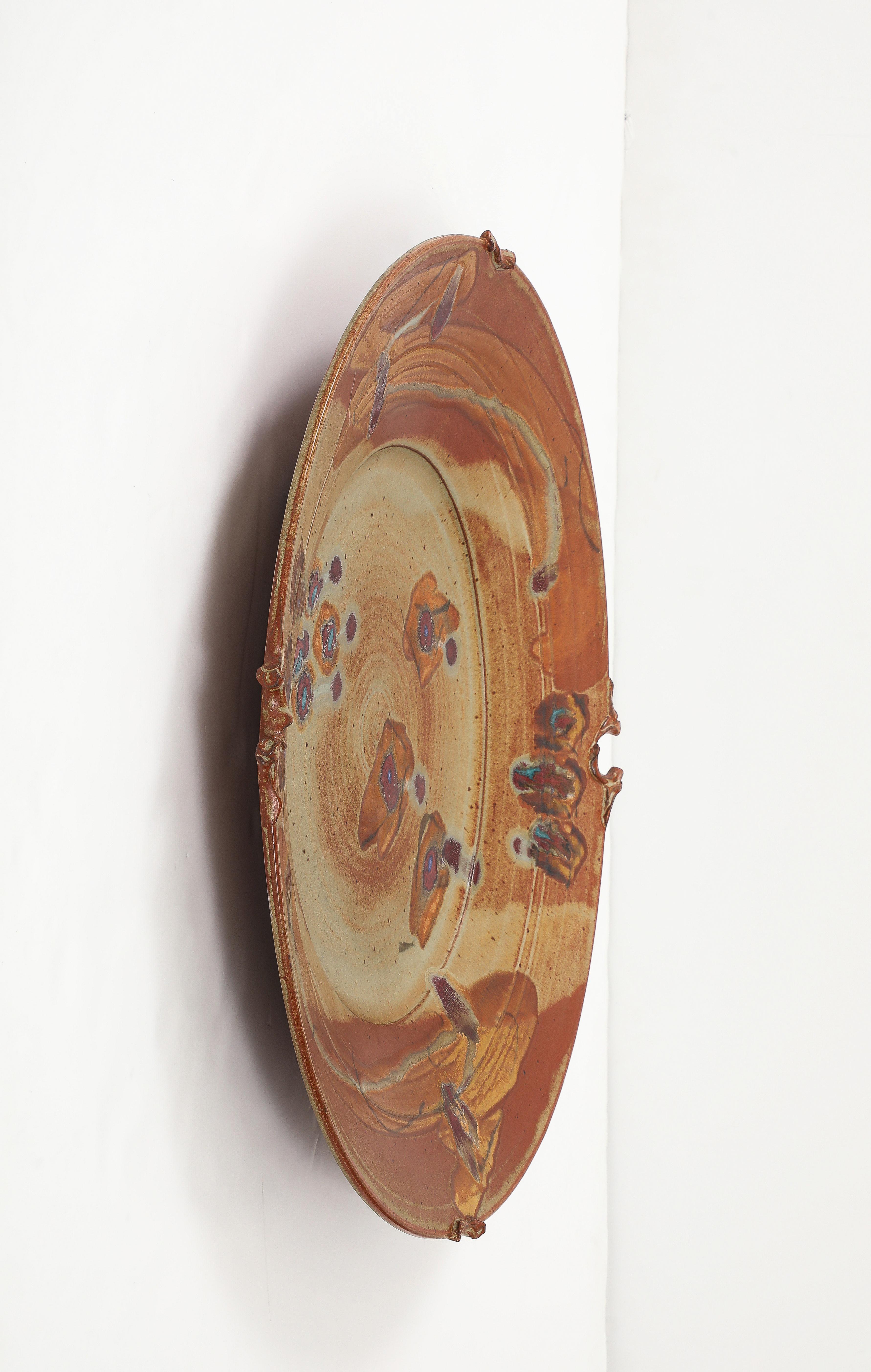 Grande assiette décorative en céramique à fixer au mur 