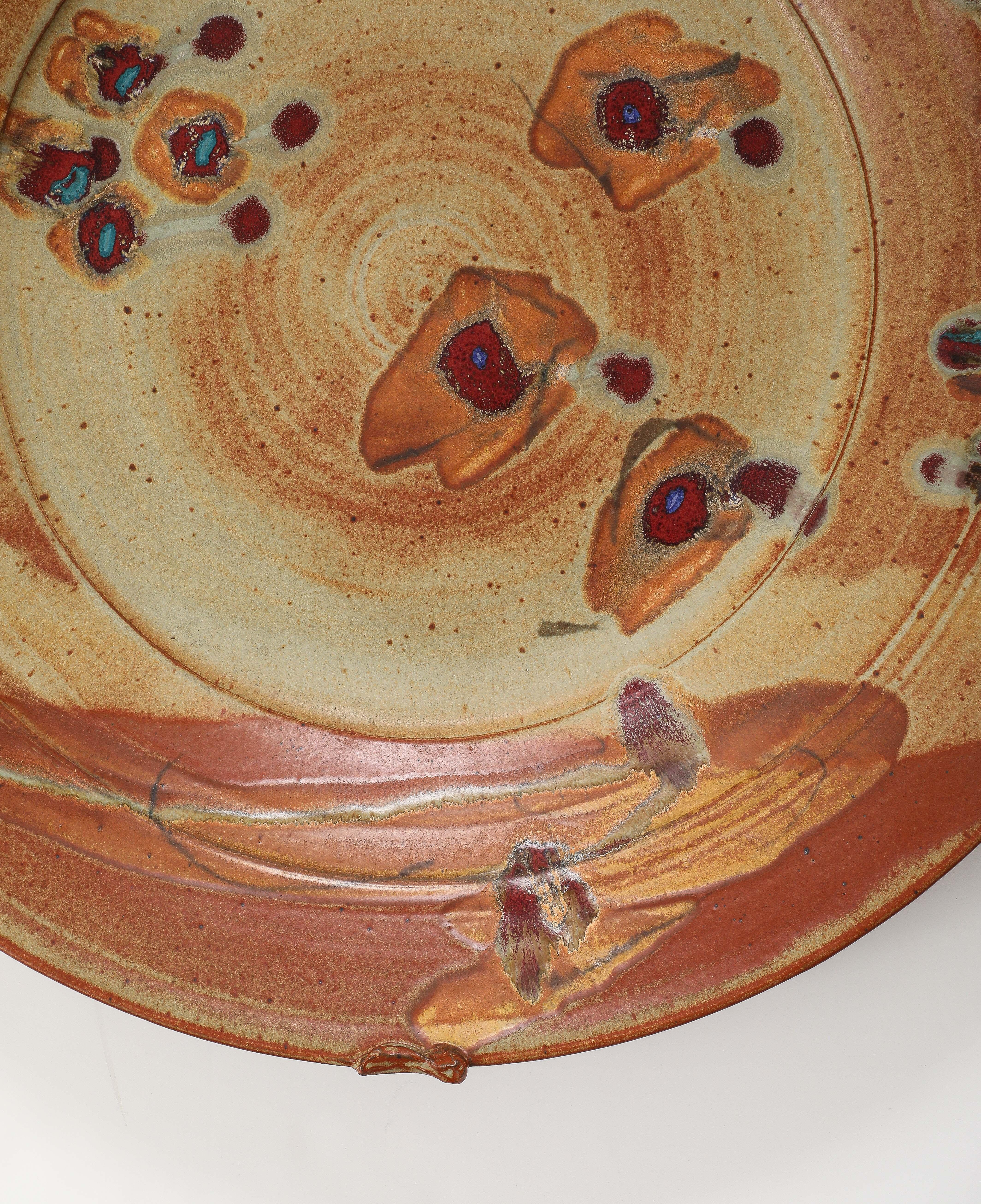 Grande assiette décorative en céramique à fixer au mur 