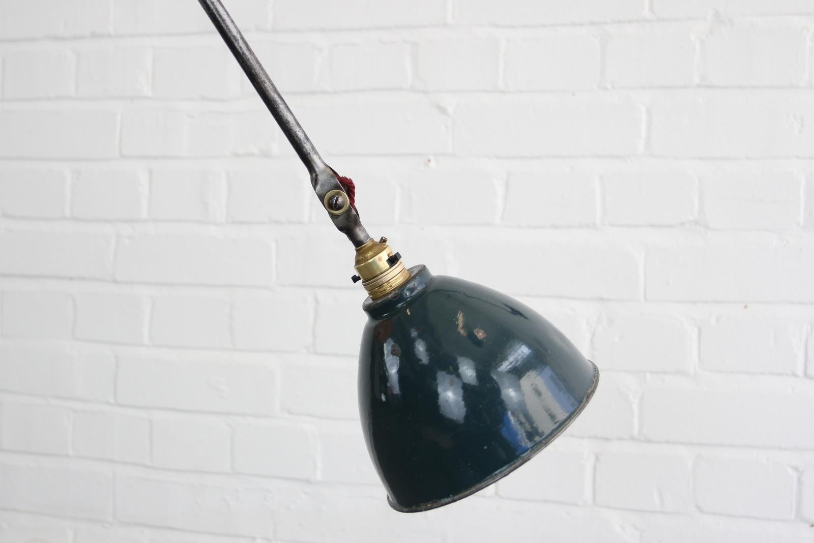 Large Wall-Mounted Industrial Task Lamp by Dugdills, circa 1920s 3