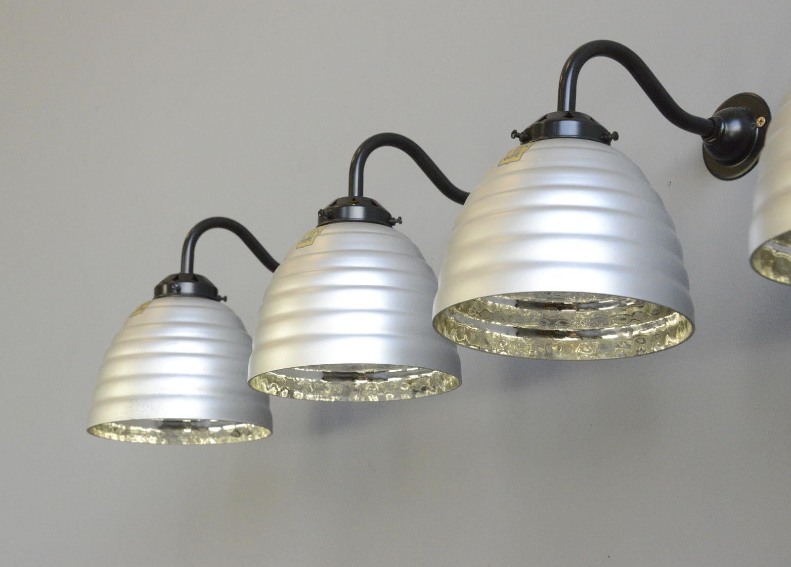 Large Wall Mounted Mercury Glass Lights by Gepe, circa 1930s 1