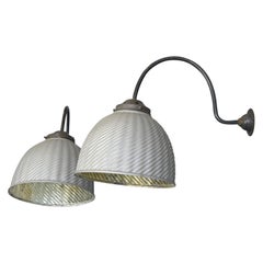 Large Wall Mounted Mercury Lights, circa 1920s
