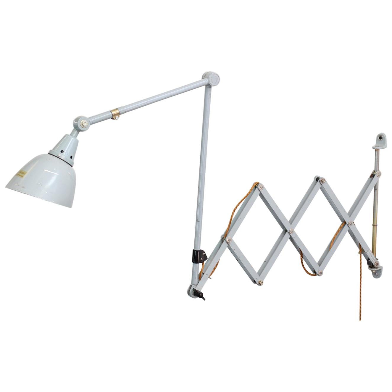 Large Wall Mounted Scissor Lamp by Midgard, circa 1960s