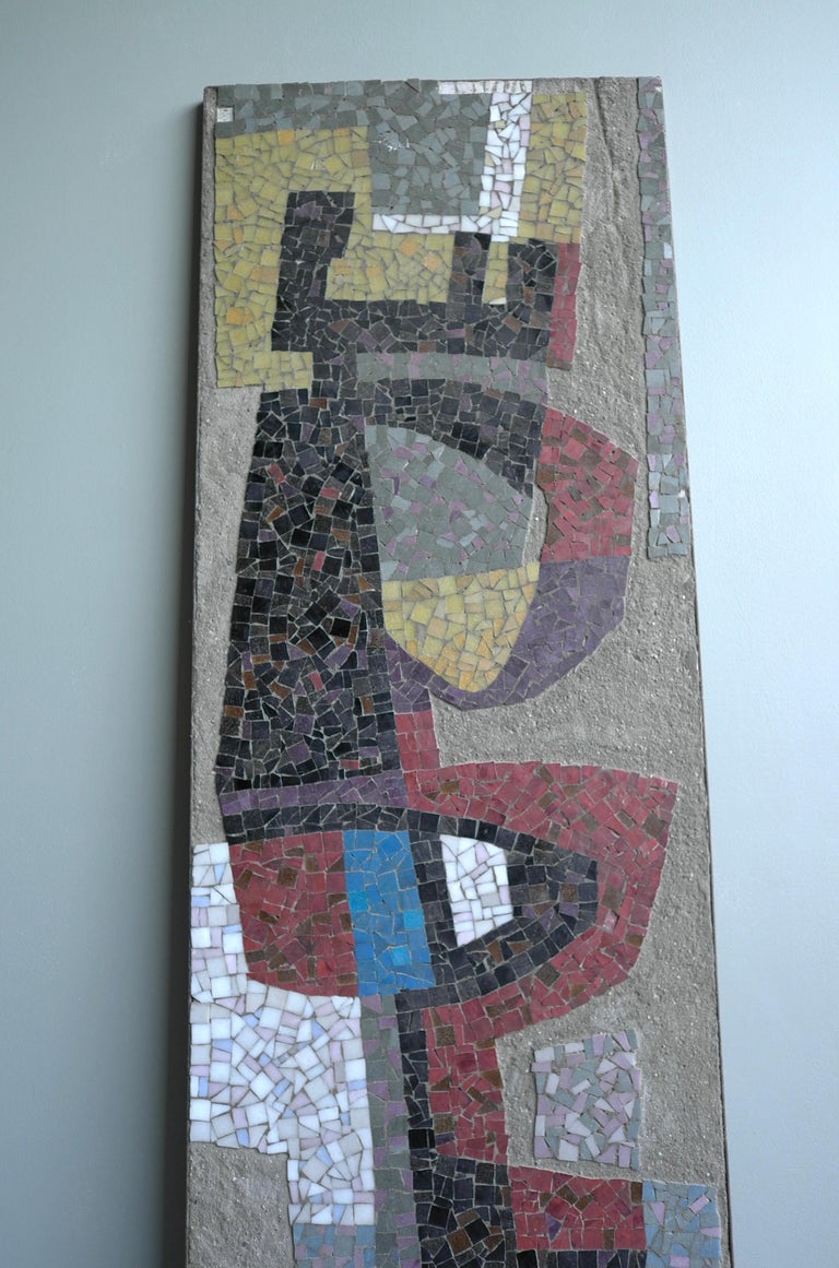Large Wall-Mounted Sculpture Colored Stone in Concrete Mid-Century Modern, 1952 For Sale 10
