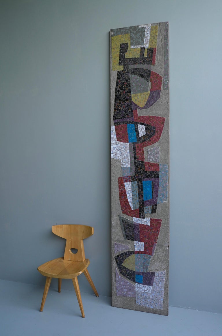 Large Wall-Mounted Sculpture Colored Stone in Concrete Mid-Century Modern, 1952 In Good Condition For Sale In Den Haag, NL