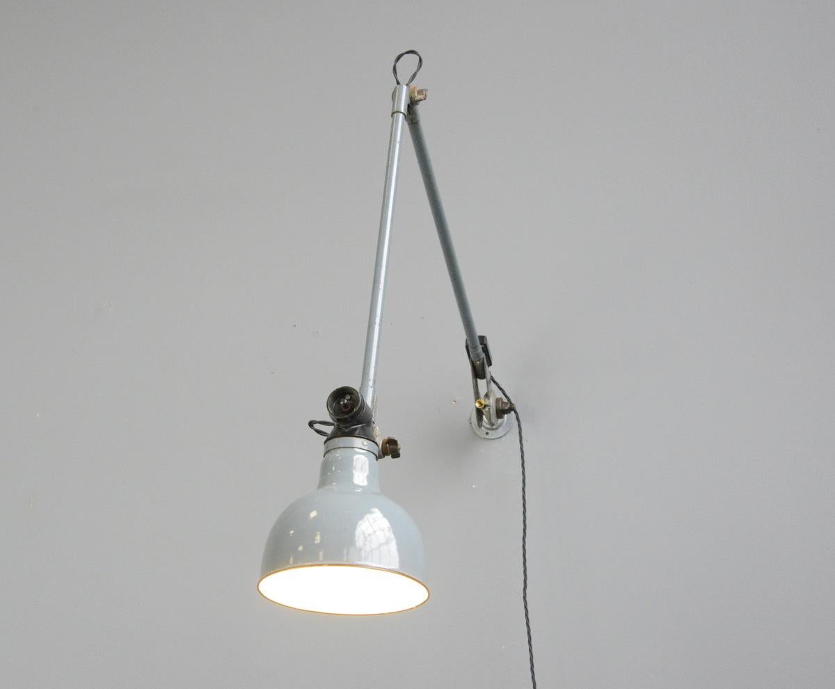 Steel Large Wall-Mounted Task Lamp by Rademacher, circa 1930s