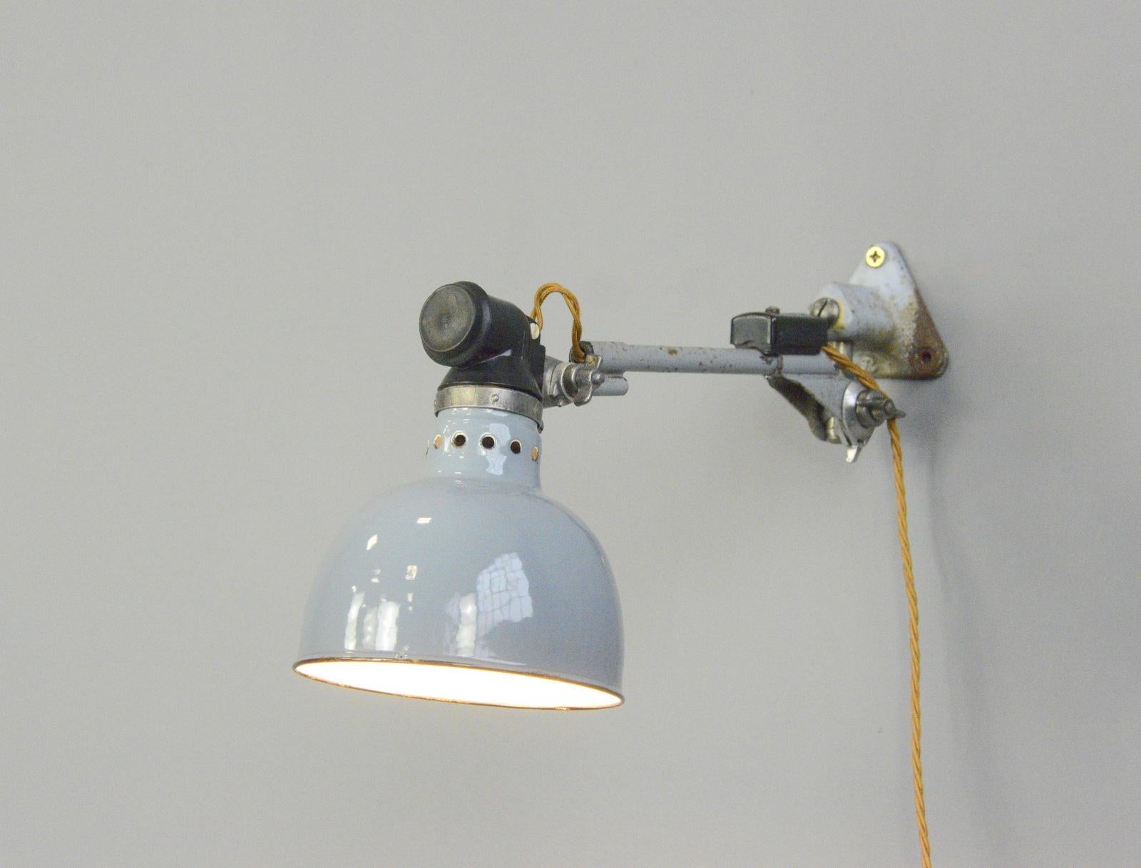 Large Wall Mounted Task Lamp by Rademacher circa 1930s 1