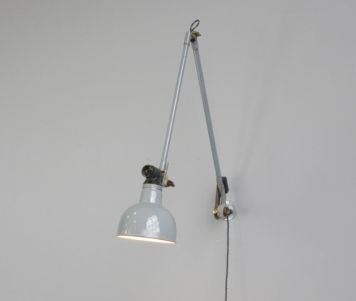 Large Wall-Mounted Task Lamp by Rademacher, circa 1930s 2