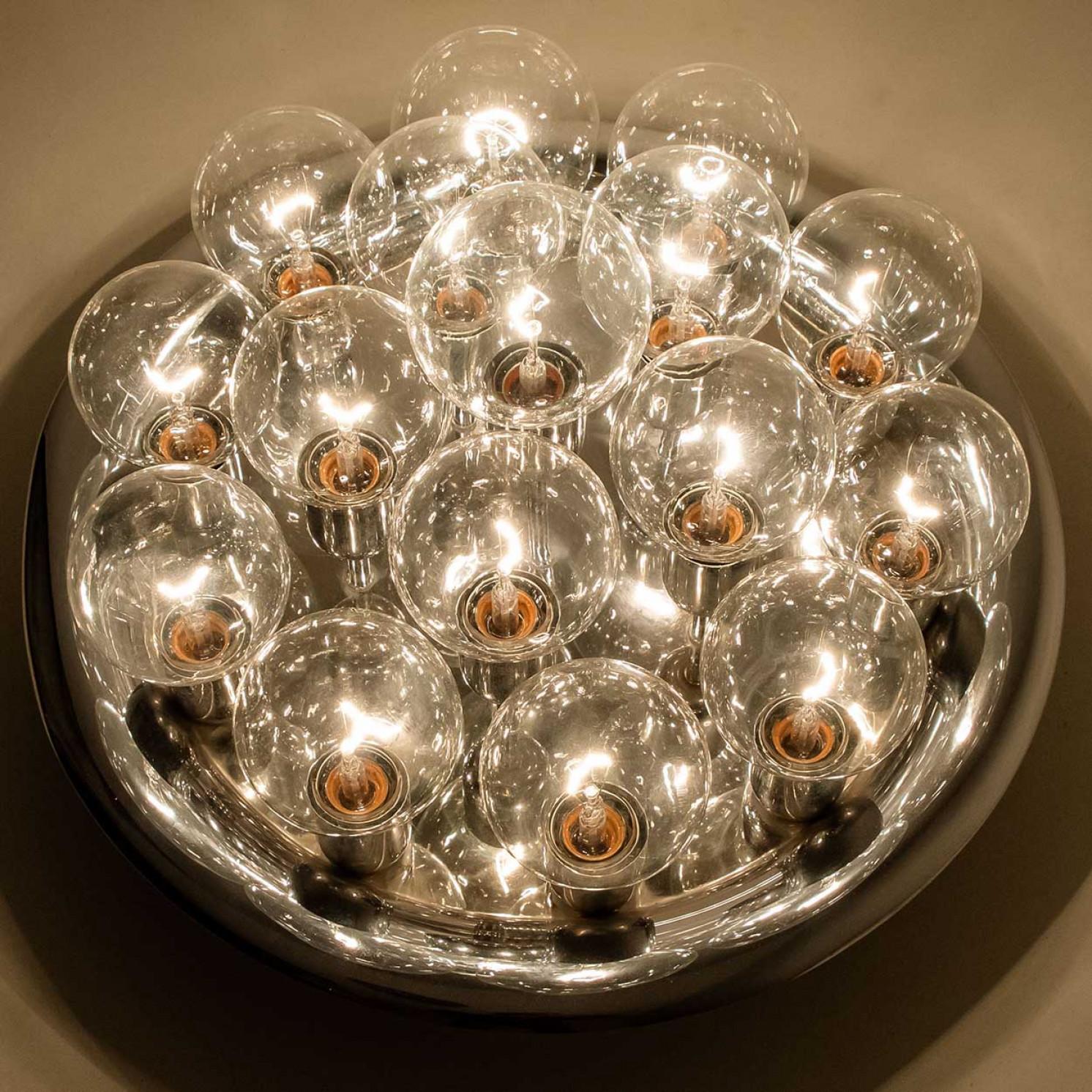 Gran Lámpara de Pared o Techo de estilo Bastón, años 70 en venta 3