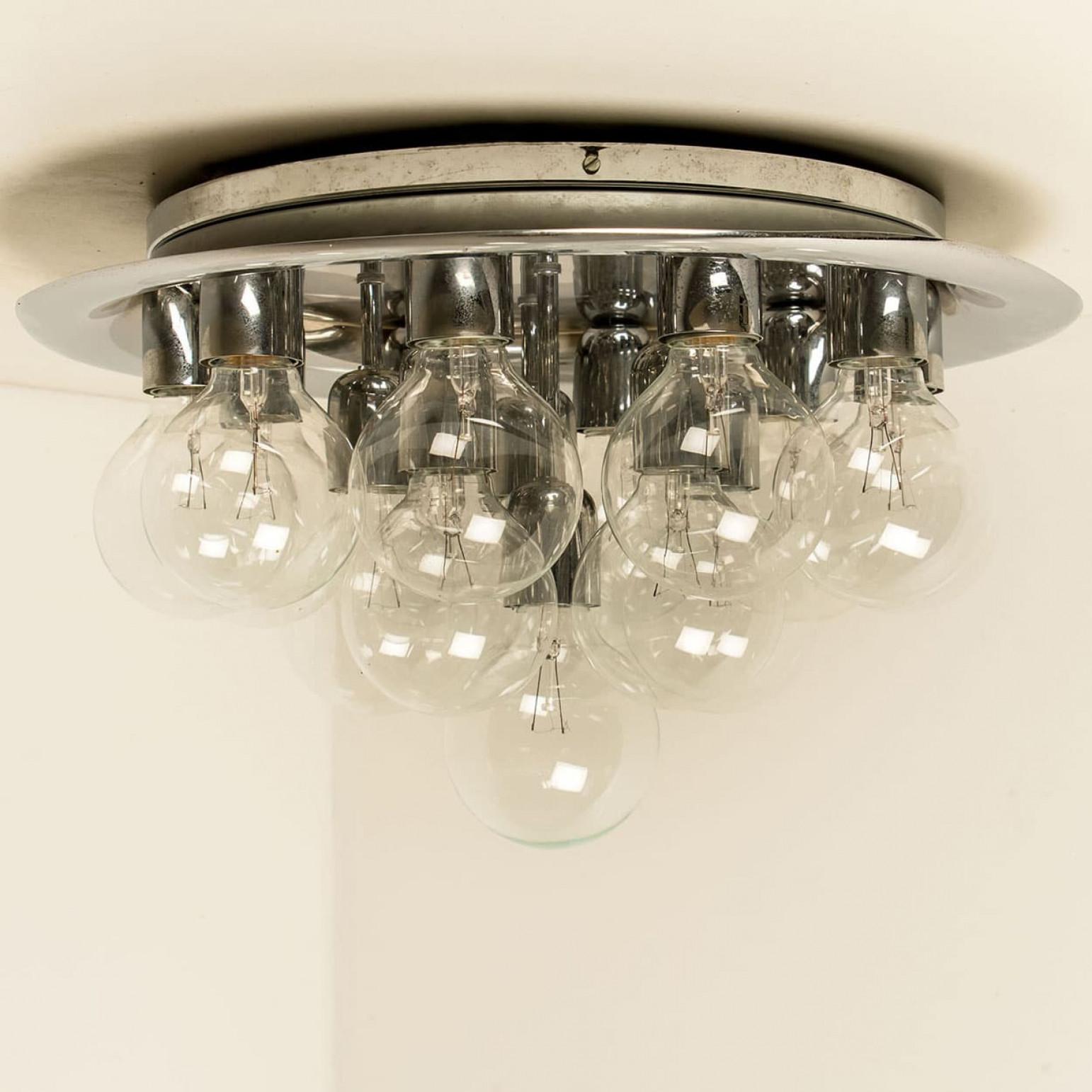 Gran Lámpara de Pared o Techo de estilo Bastón, años 70 en venta 6