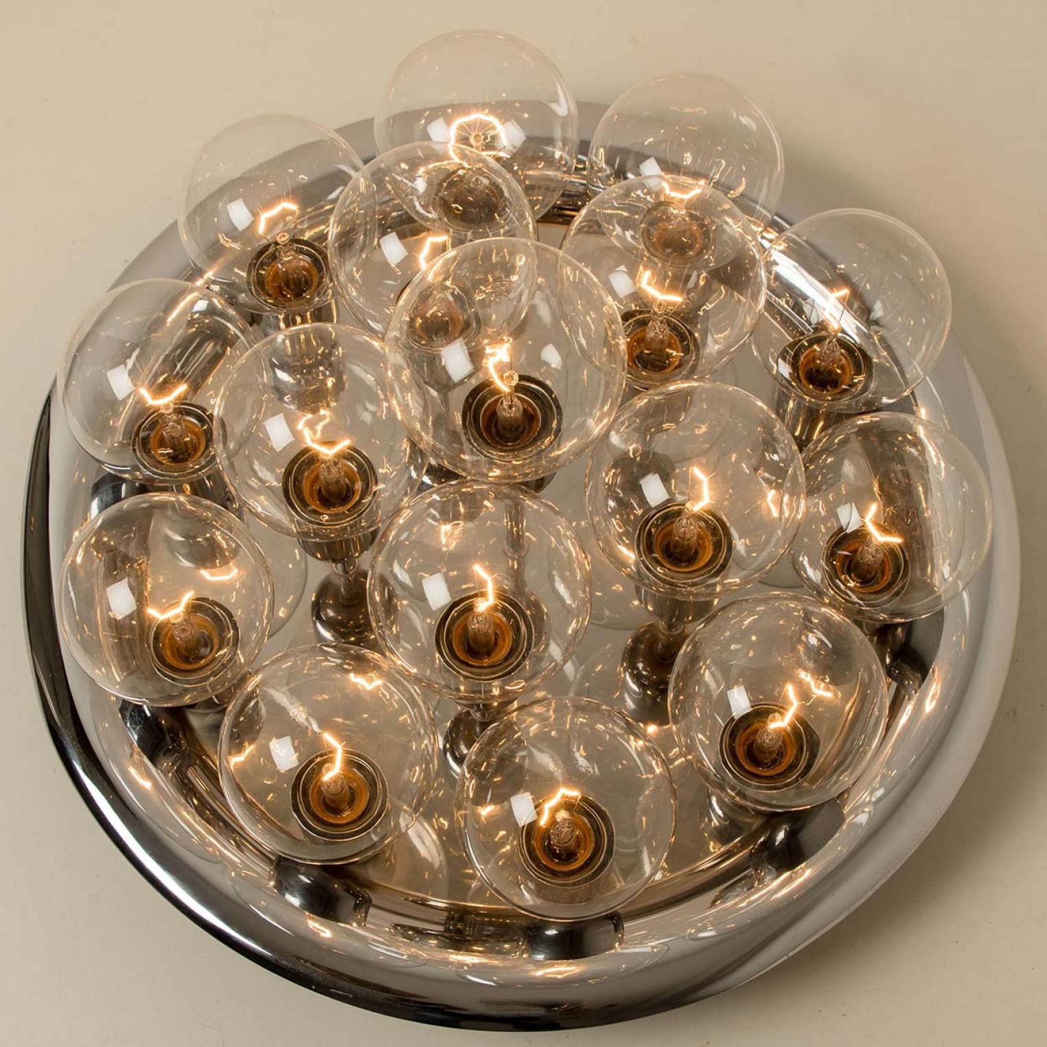 Gran Lámpara de Pared o Techo de estilo Bastón, años 70 en venta 8