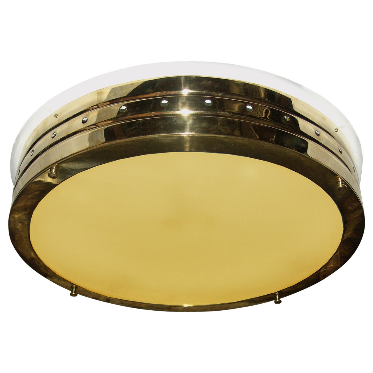 Large Wall or Ceiling Lamp, Viennese Jugendstil Re-Edition
